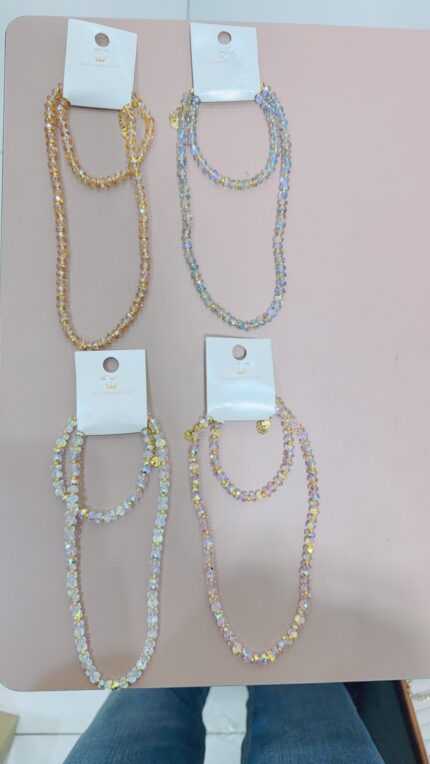 Colar e pulseira de aço