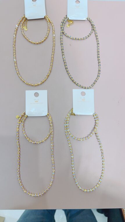 Colar e pulseira de aço