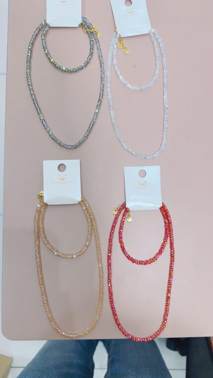 Colar e pulseira de aço
