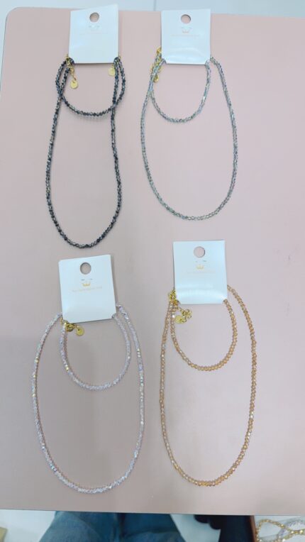 Colar e pulseira de aço